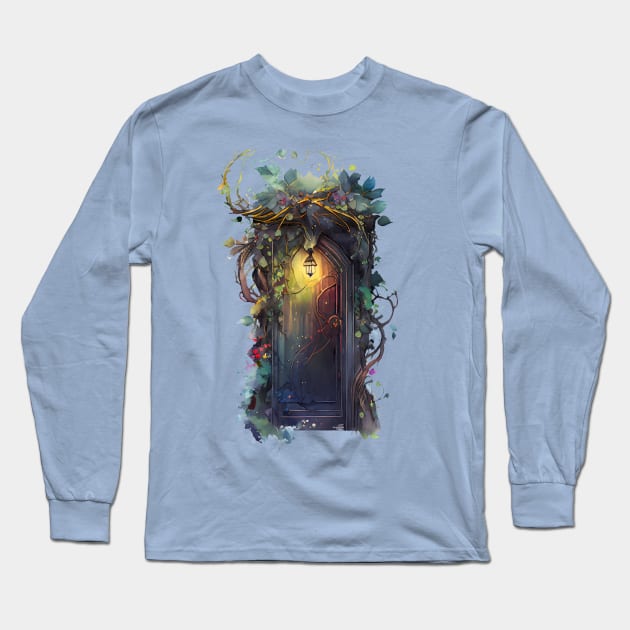 Fairy Door Watercolor 3 Come Through Long Sleeve T-Shirt by Luxinda